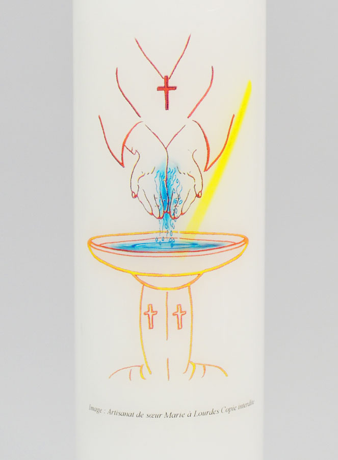 Cadeau de Baptême Pour Adulte - Cierge 20cm (pic 3)