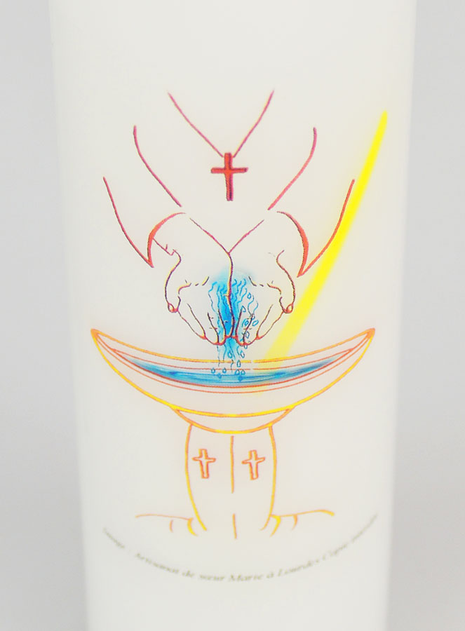 Cadeau de Baptême Pour Adulte - Cierge 20cm (pic 4)