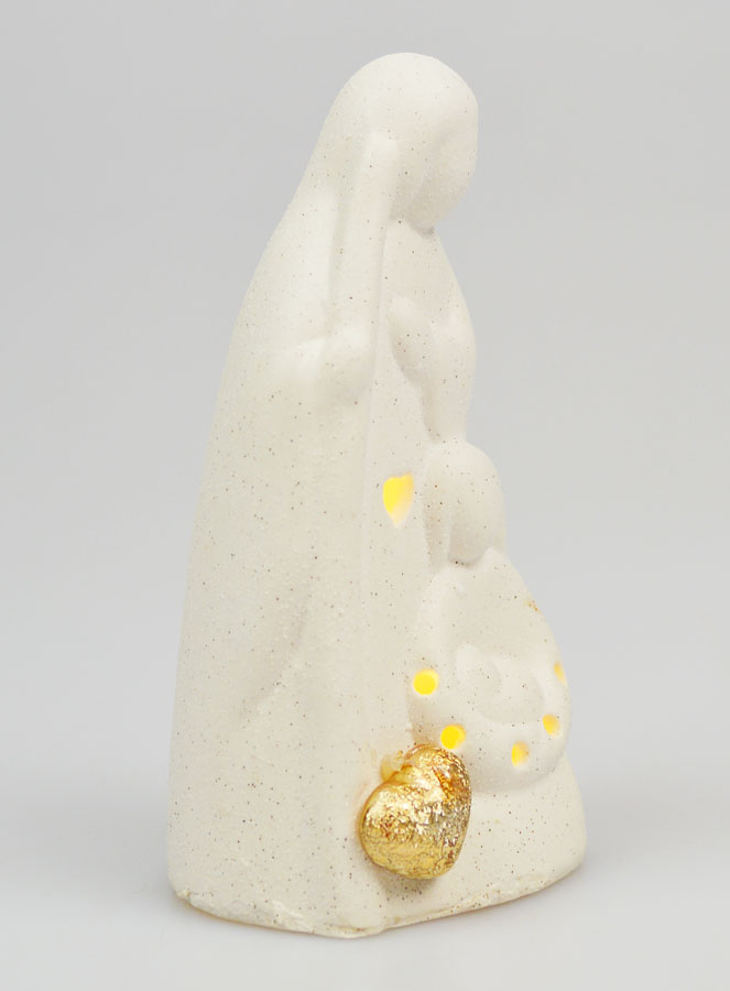 Statue de la Sainte Famille Lumineuse en Porcelaine - 11cm (pic 3)