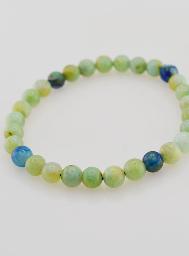 Bracelet en Pierre Naturelle d'Azurite Malachite 6mm (pic 4)