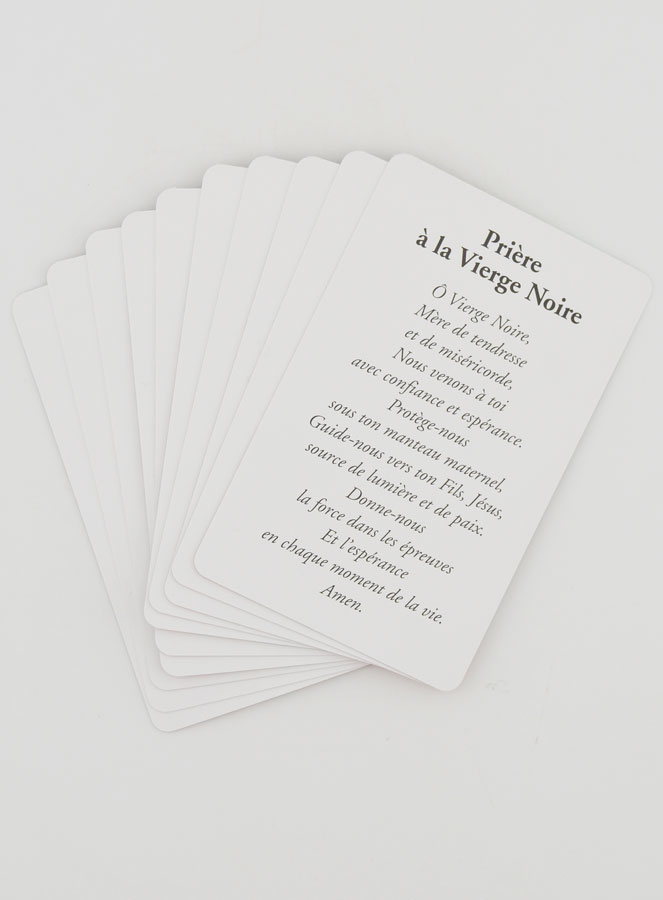 Lot de 10 Cartes de Prière à la Vierge Noire (pic 2)