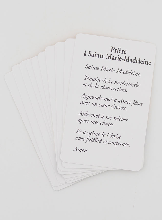 Lot De 10 Cartes De Pri re Sainte Marie Madeleine La Boutique Des Lot De 10 Cartes De Pri re Sainte Marie Madeleine La Boutique Des