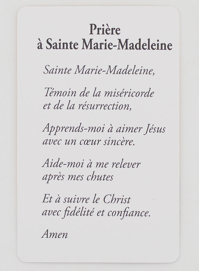 Lot De 10 Cartes De Pri re Sainte Marie Madeleine La Boutique Des Lot De 10 Cartes De Pri re Sainte Marie Madeleine La Boutique Des