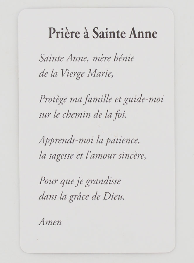 Lot de 10 Cartes de Prière à Sainte Anne (pic 4)