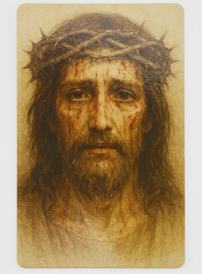 Lot de 10 Cartes de Prière à la Sainte Face du Christ (pic 3)