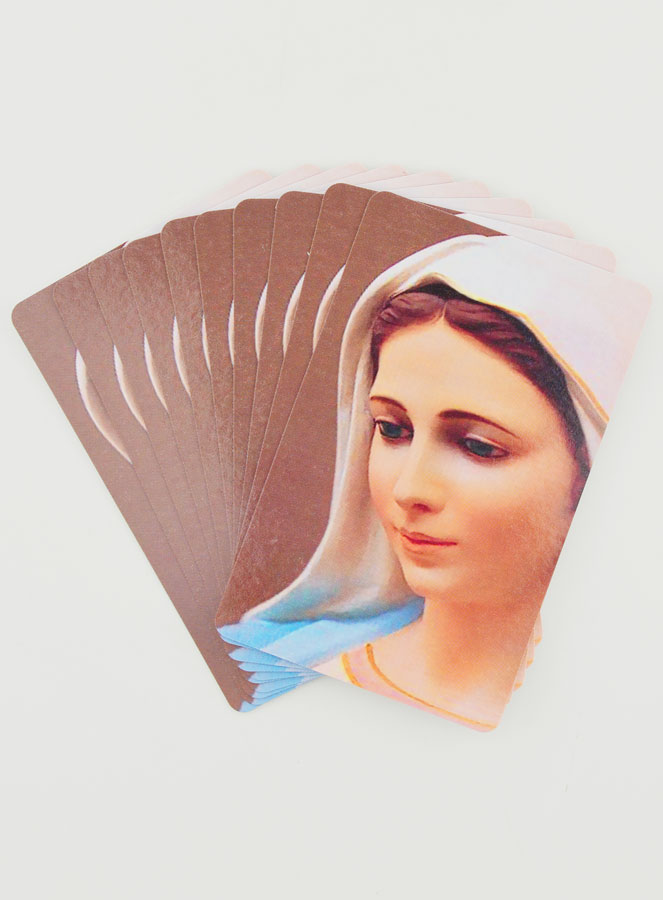 Lot de 10 Cartes de Prière à Notre Dame de Medjugorje (pic 1)