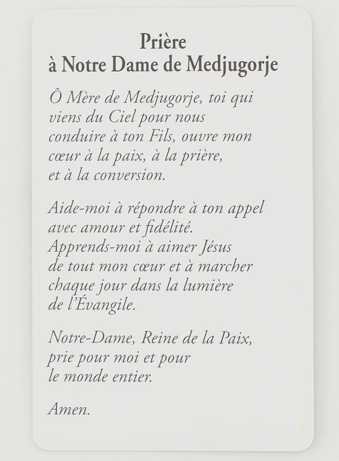Lot de 10 Cartes de Prière Notre Dame de la Paix (pic 4)
