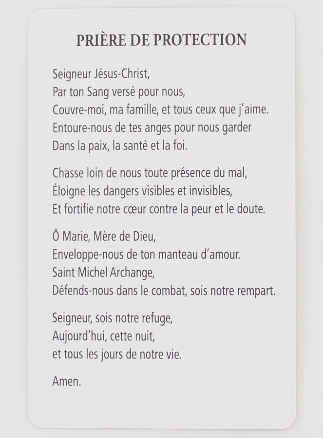 Lot de 10 Cartes de Prière de Protection (pic 4)