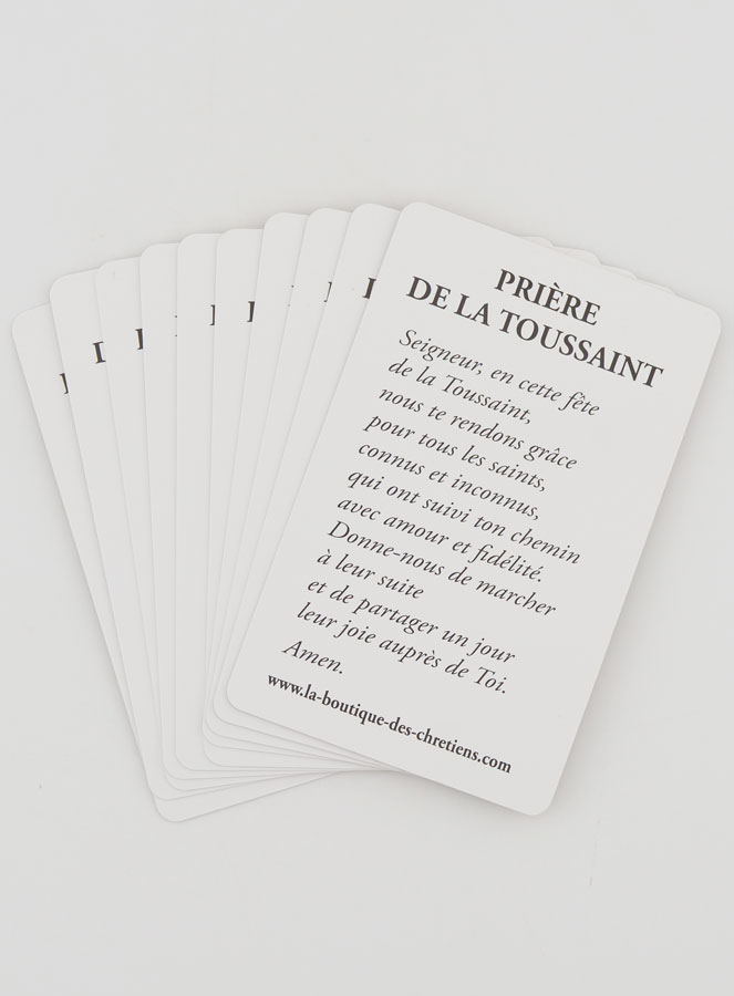 Lot de 10 Cartes de Prière Fête de la Toussaint (pic 2)