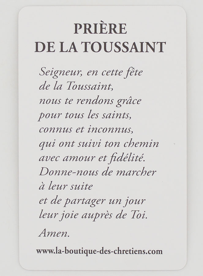 Lot de 10 Cartes de Prière Fête de la Toussaint (pic 4)