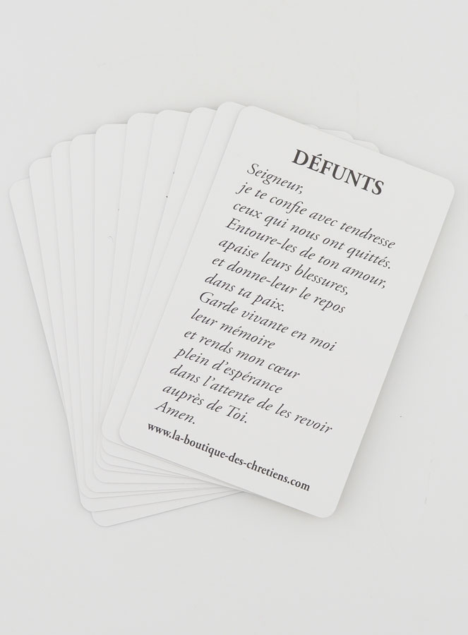 Lot de 10 Cartes de Prière Pour les Défunts (pic 2)
