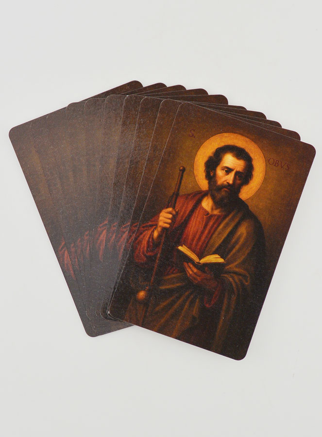Lot de 10 Cartes de Prière à Saint Jacques Apôtre (pic 1)