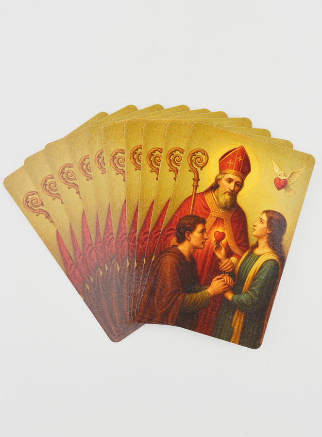 Lot de 10 Cartes de Prière à Saint Valentin (pic 1)