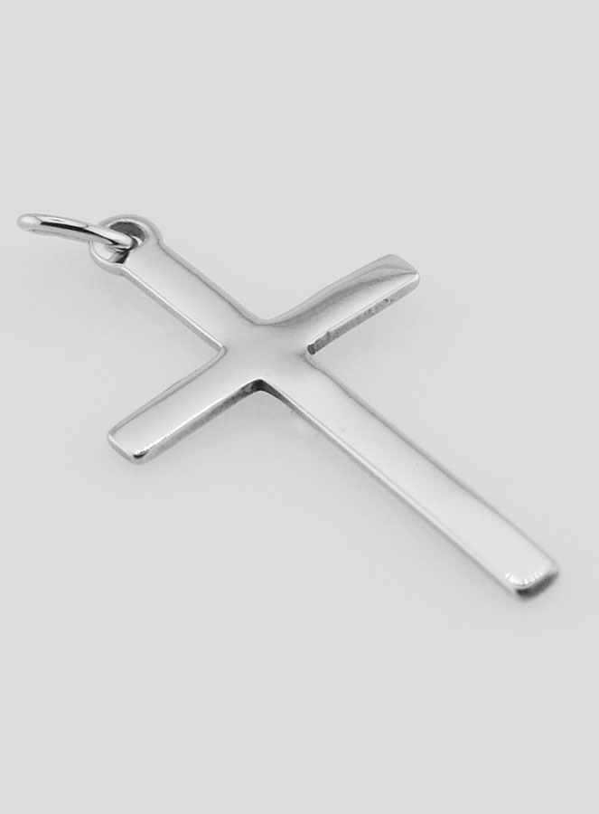 Pendentif Croix en Inox - 26mm (pic 3)