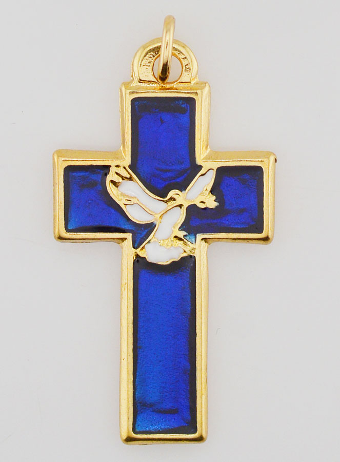 Pendentif de Confirmation Esprit Saint & Pax - Bleu (pic 1)