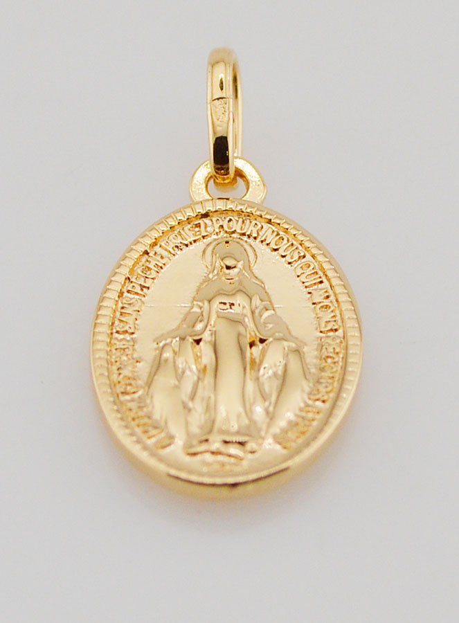 Médaille Miraculeuse en Plaqué Or - 18mm (pic 2)