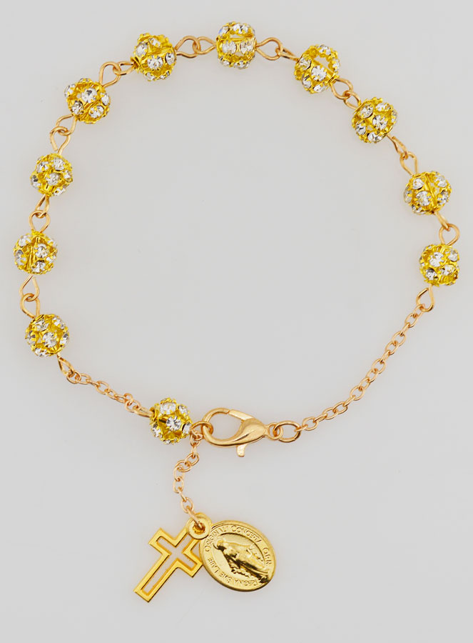 Bracelet Dizainier Médaille Miraculeuse & Croix (pic 1)