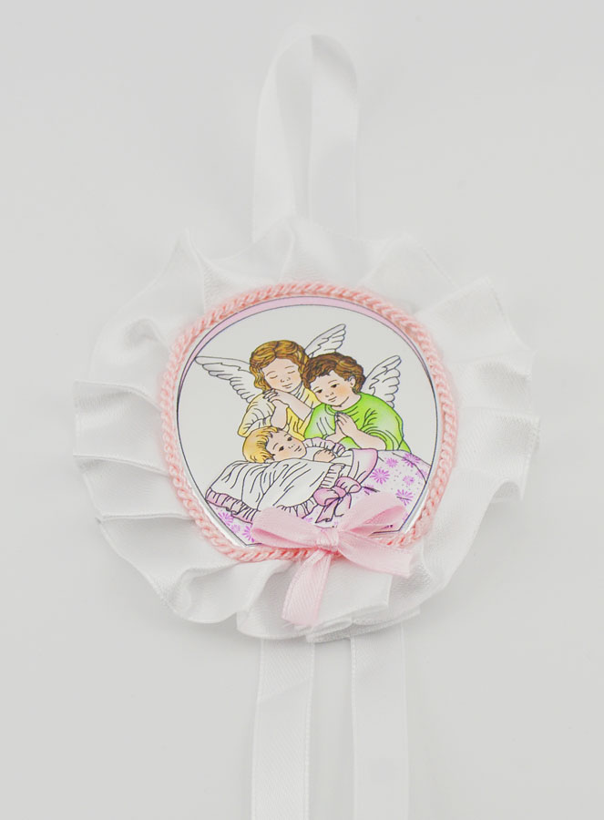 Cadeau de Baptême - Médaille de Berceau Anges Gardiens (pic 2)
