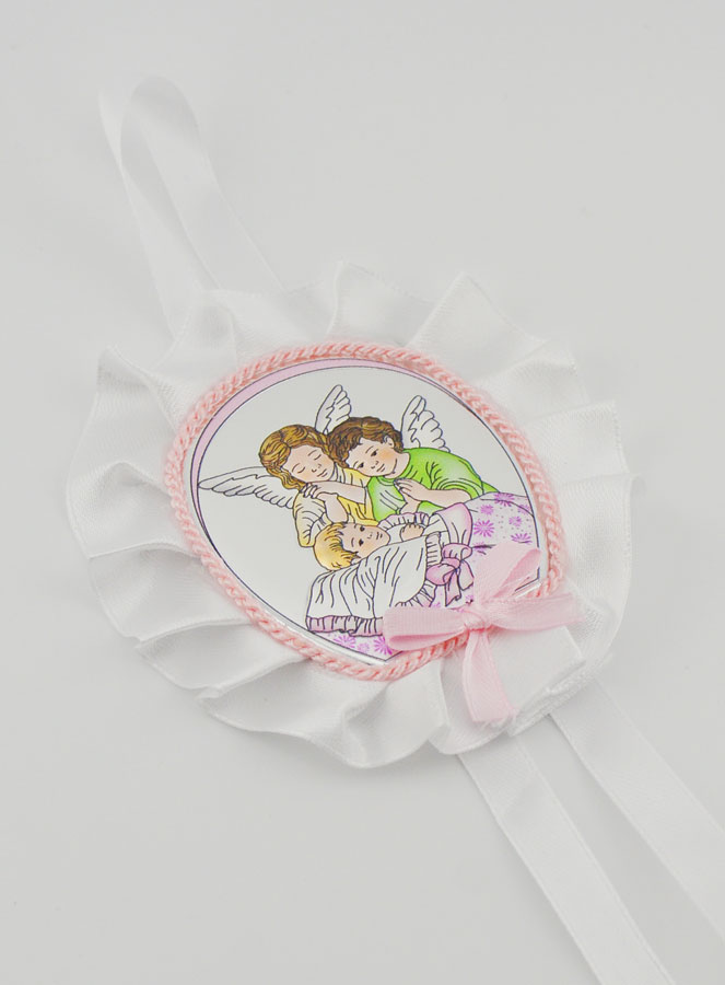 Cadeau de Baptême - Médaille de Berceau Anges Gardiens (pic 3)