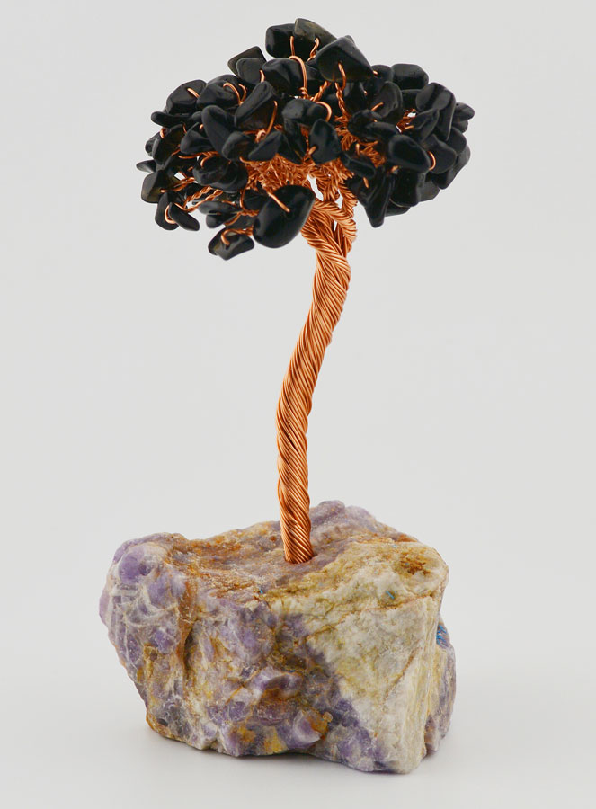 Arbre de Vie Base Améthyste - Obsidienne (pic 1)