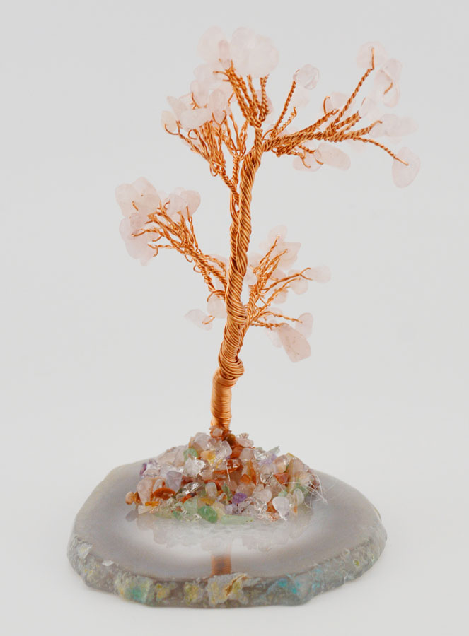 Arbre de Vie sur Agate - Quartz Rose (pic 3)