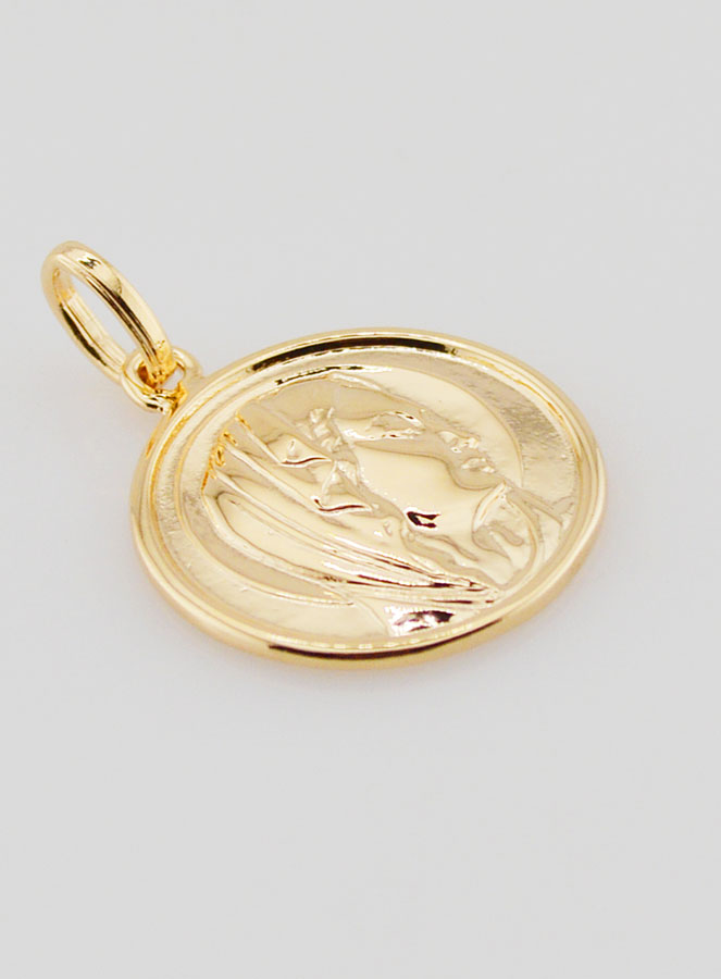 Médaille Vierge Marie Plaqué Or - 17mm (pic 3)