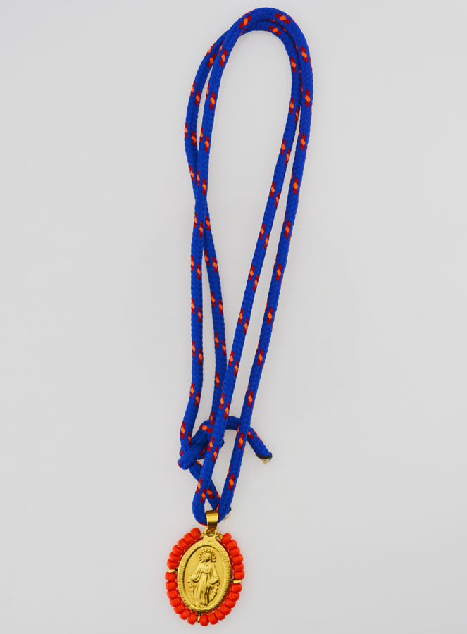 Collier Cordon Miraculeuse & Perles Rouges (pic 3)