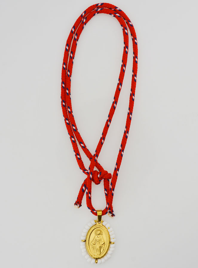 Collier Cordon Miraculeuse & Perles Blanches (pic 3)