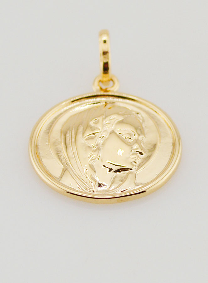 Médaille Vierge Marie Argent 925 - 17mm (pic 2)