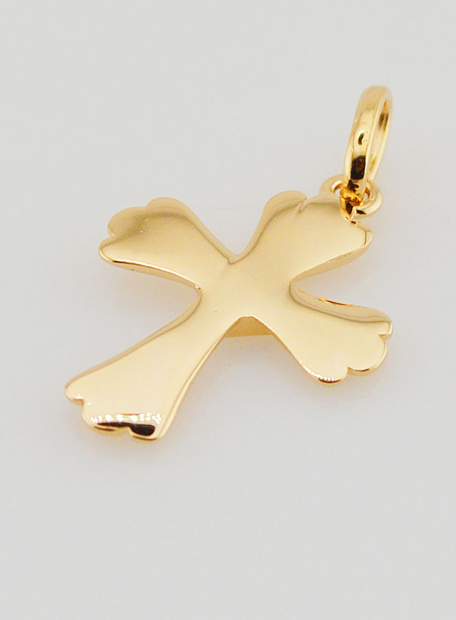 Pendentif Croix en Plaqué Or - 20mm (pic 4)