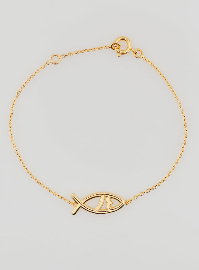 Bracelet Religieux Ichtus - Plaqué Or (pic 1)