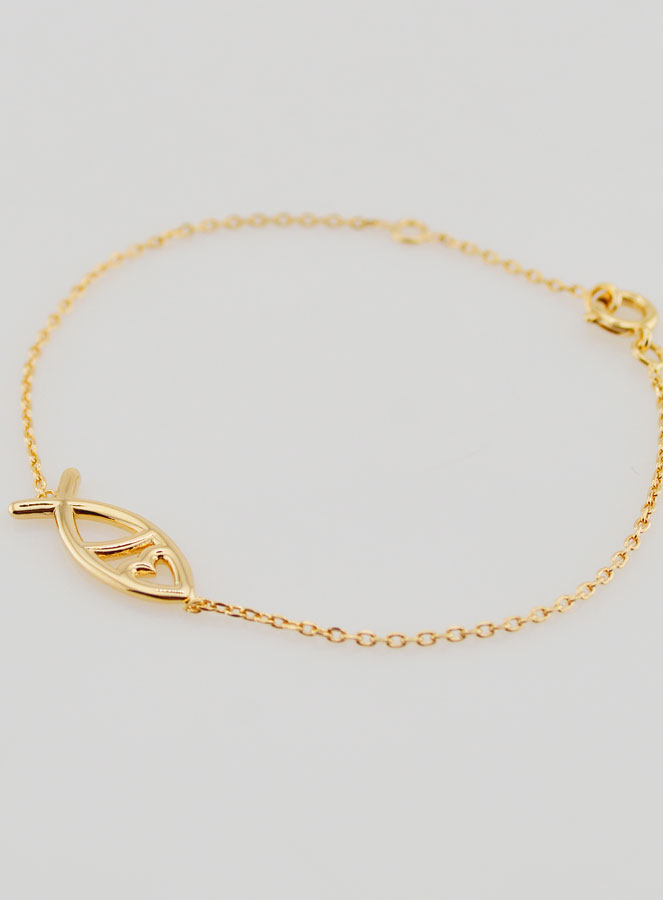 Bracelet Religieux Ichtus - Plaqué Or (pic 3)