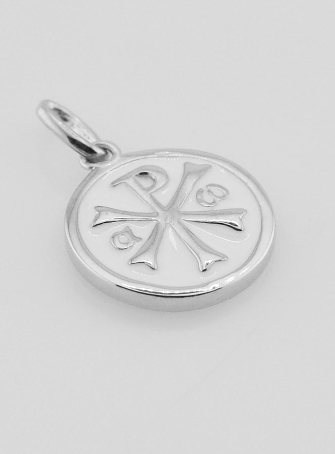 Médaille du Chrisme en Argent & Émail - 15mm (pic 3)