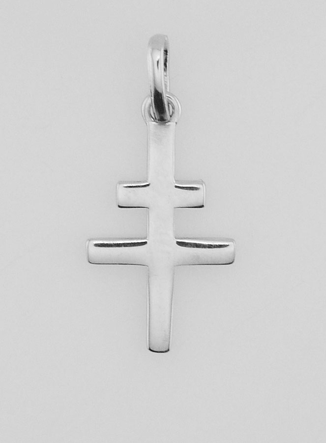Pendentif Croix de Lorraine en Argent - 18mm (pic 1)