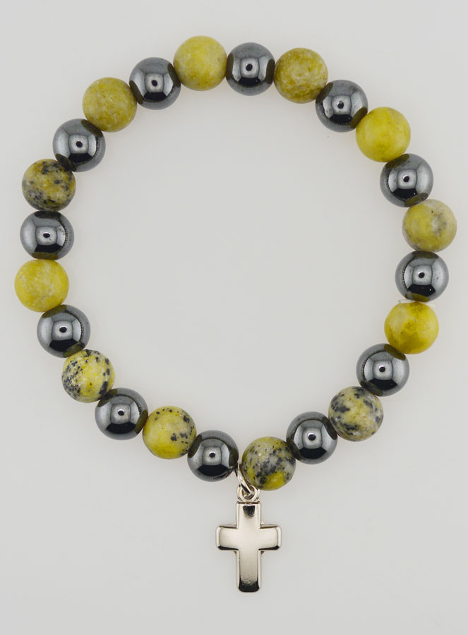 Bracelet Pierres Naturelles - Hématite & Serpentine (pic 1)