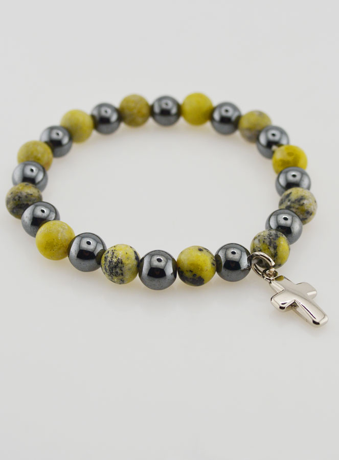 Bracelet Pierres Naturelles - Hématite & Serpentine (pic 4)