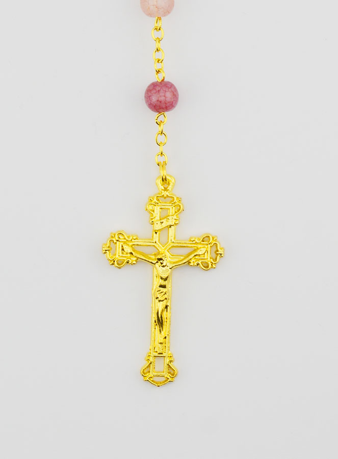 Chapelet Perles de Verre Violet - Miraculeuse (pic 3)