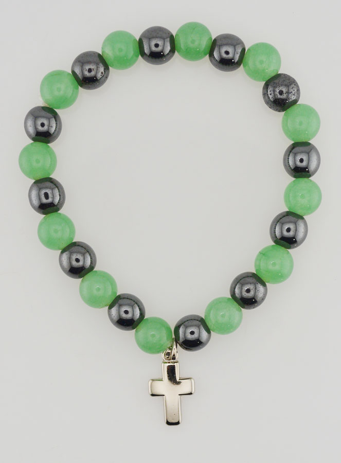 Bracelet en Pierres Naturelles d'Hématite & Aventurine (pic 1)