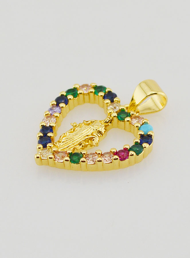 Médaille Coeur Ajouré Vierge Miraculeuse (pic 4)