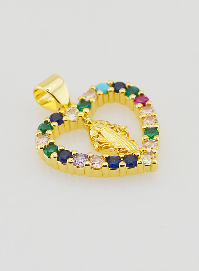 Pendentif Coeur Coloré - Marie Miraculeuse (pic 3)