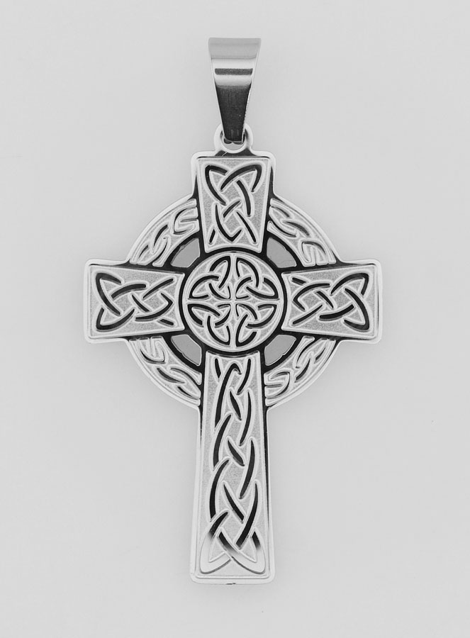 Pendentif Croix Celtique en Inox - 45mm (pic 1)