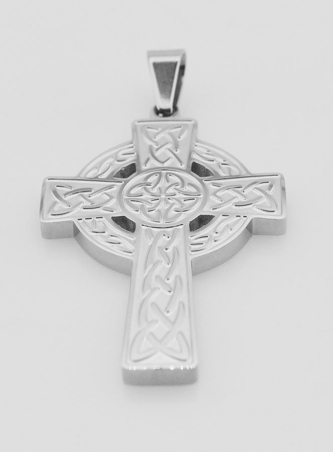 Pendentif Croix Celtique en Inox - 45mm (pic 2)