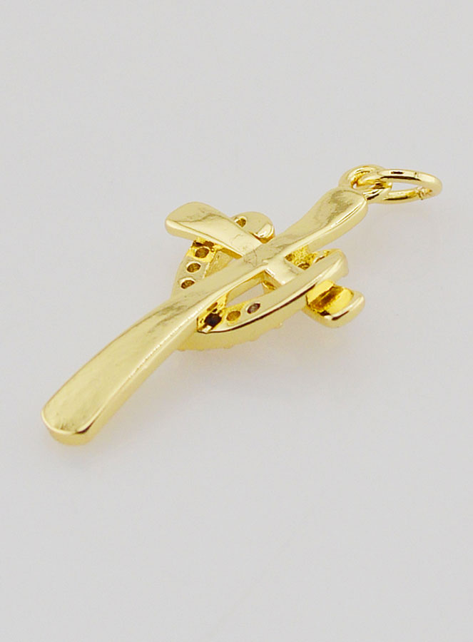 Pendentif Croix Coeur Enlacé - 25mm (pic 4)