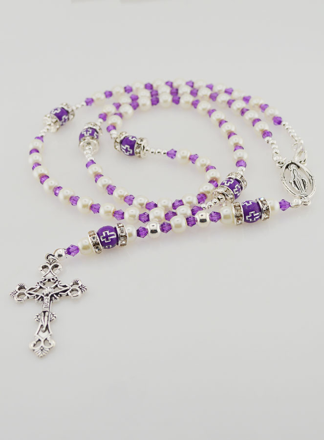 Chapelet Ouvrant Vierge Marie - Violet (pic 2)