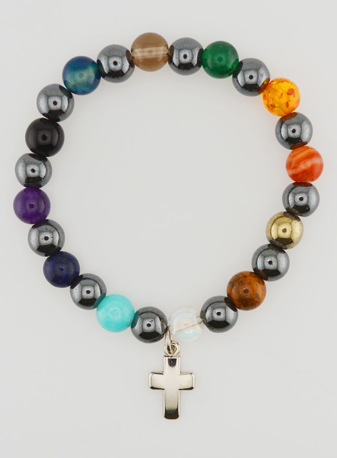 Bracelet en Pierres Naturelles & Hématite (pic 1)