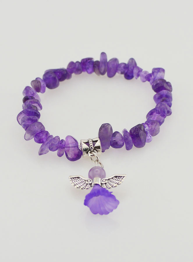 Bracelet Enfant Ange Gardien - Violet (pic 2)