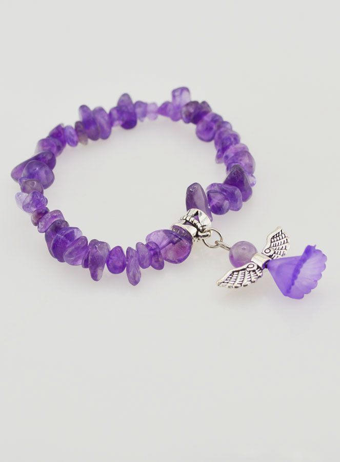Bracelet Enfant Ange Gardien - Violet (pic 3)
