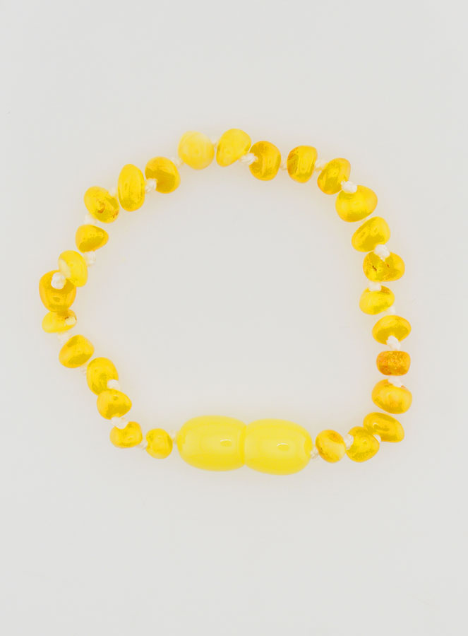 Bracelet Bébé en Ambre Baltique Clair (pic 1)