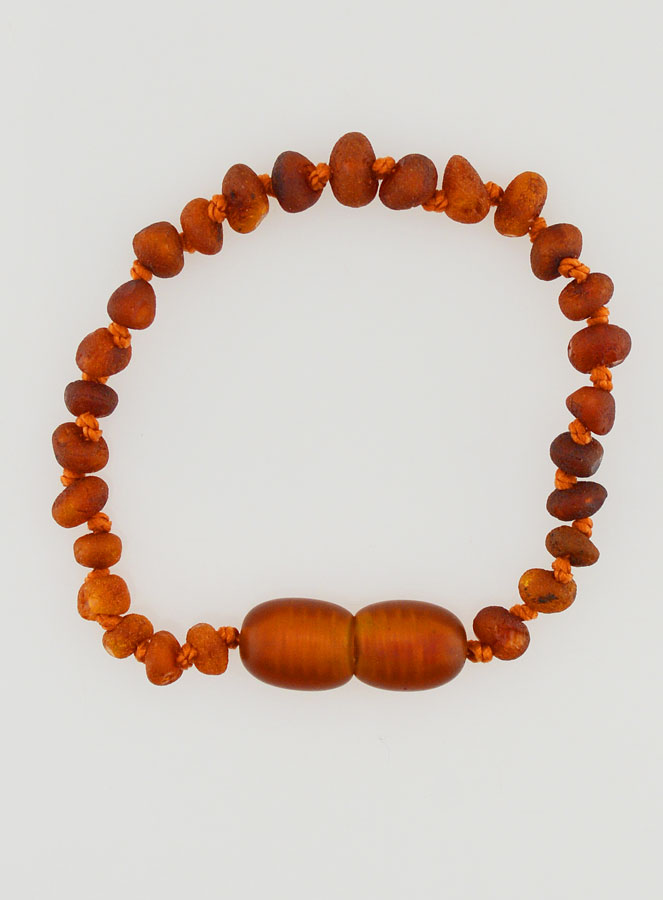 Bracelet Bébé en Ambre Baltique Cognac (pic 1)