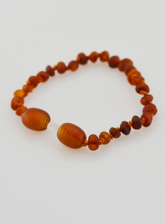 Bracelet Bébé en Ambre Baltique Cognac (pic 4)